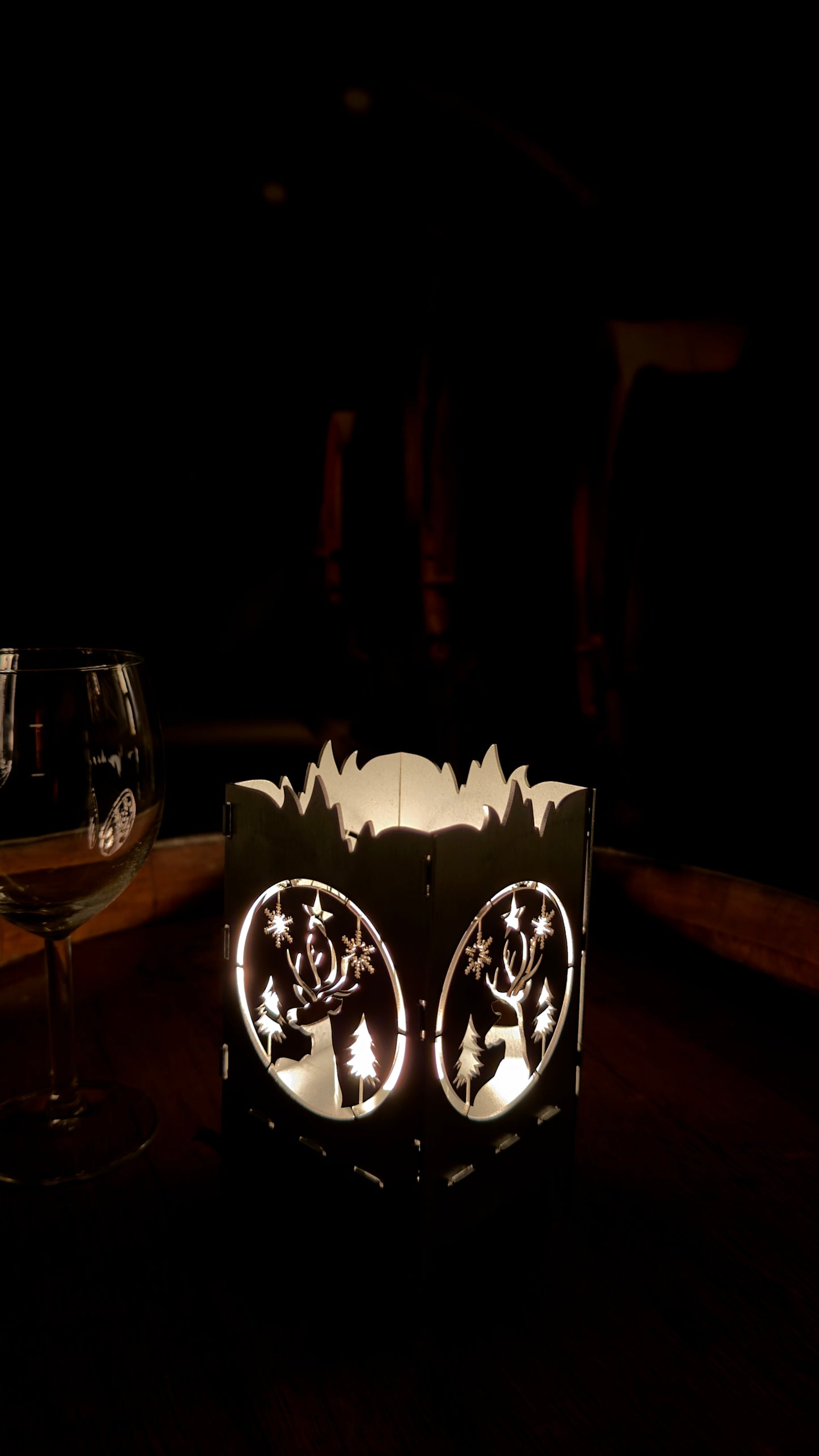 Szarvasos Mécsestartó